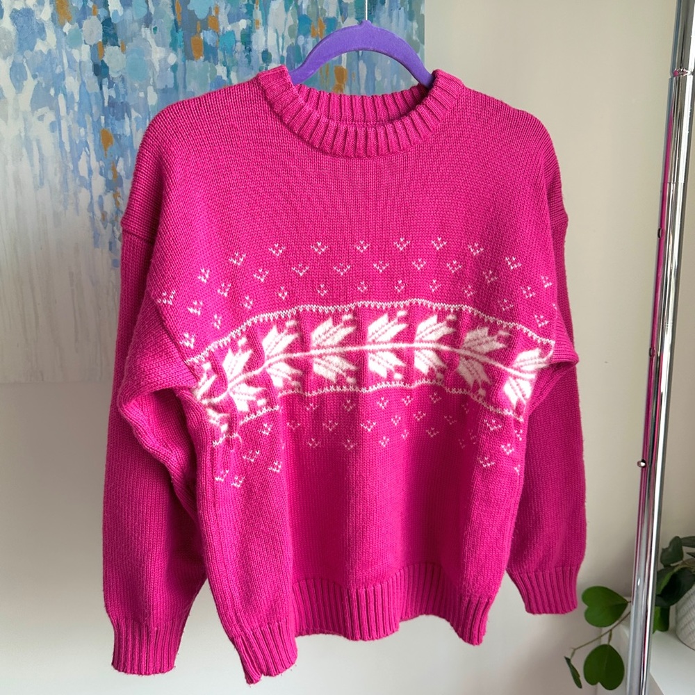 Vintage Bright Barbie Winter Wool Knit (S)